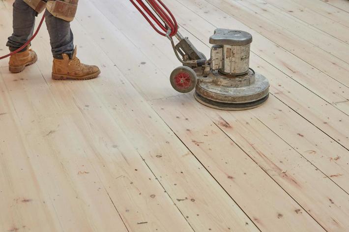 Floor sanding that would make Mr. Miyagi proud.